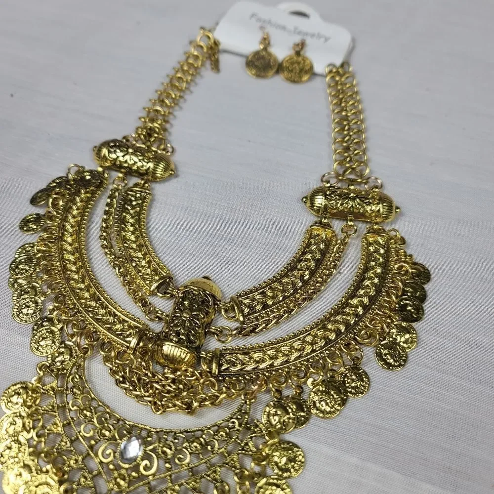 VINTAGE ETHNIC MAXI STATEMENT Necklace